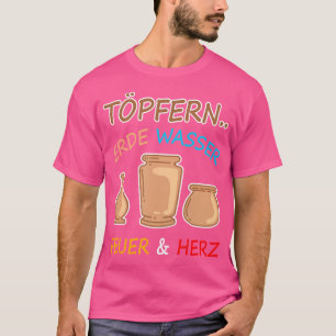 T-shirt Potterie Terre Eau Feu Coeur Céramique Art Pottere