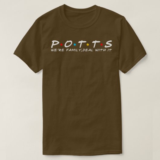 T-shirt Potts Famille Potts Nom Potts Nom Nom (Design devant)