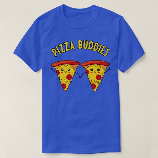 T-shirt Potzza Buddies Funny mignonne Pizzas Couple (Design devant)