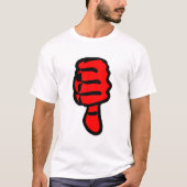 T-shirt Pouce rouge vers le bas (Devant)