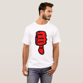 T-shirt Pouce rouge vers le bas (Devant entier)