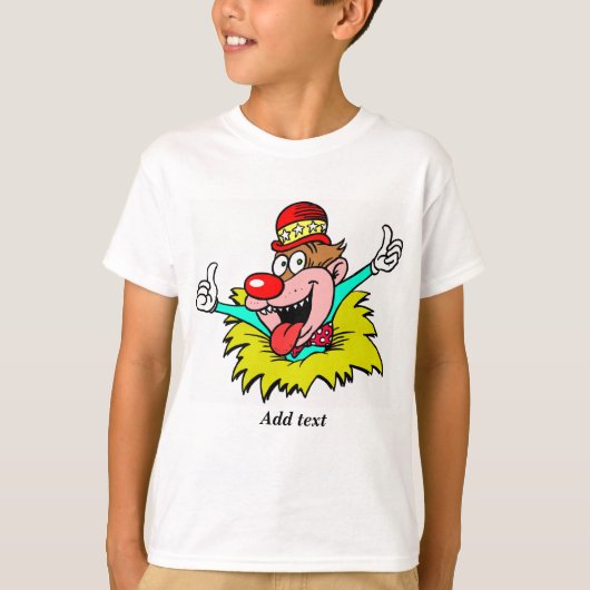 T-shirt Pouce vers le haut, amusant MODÈLE clown, (Devant)