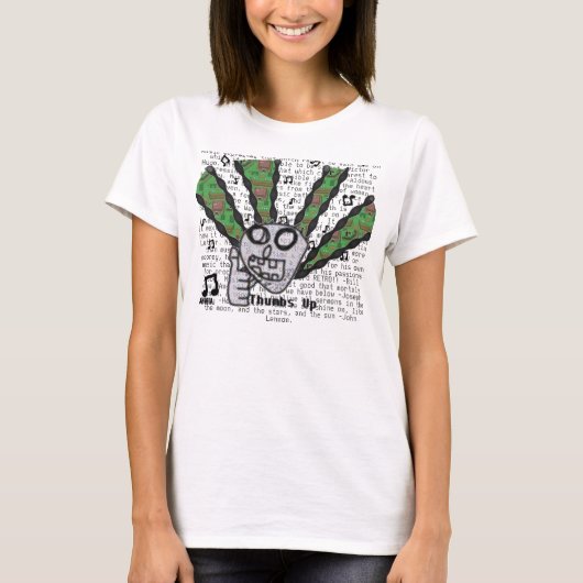 T-shirt Pouces pour la musique (dames) (Devant)