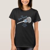 T-shirt Poudre Blue Go Team Lacrosse Mom (Devant)
