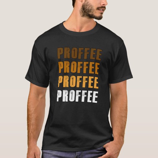 T-shirt poudre de protéine dans l'amour du café (Devant)