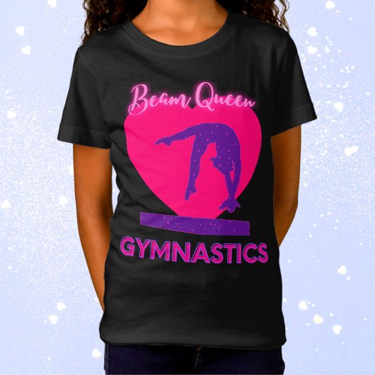 T-Shirt Poudre Queen Gymnastique rose & violet