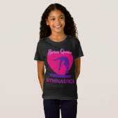 T-Shirt Poudre Queen Gymnastique rose & violet (Devant entier)