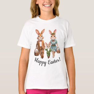 T-shirt Poule de Pâques Famille de chasse Oeufs