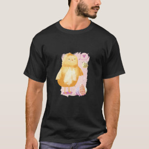 T-shirt Poule de Pâques mignonne avec œuf de Pâques Joyeus
