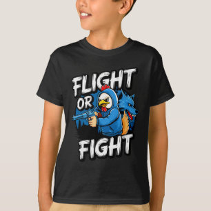 T-shirt Poule de voyou en colère Vol ou réaction de combat