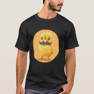 T-shirt Poule et barbe à moustache pour adultes et Ki drôl
