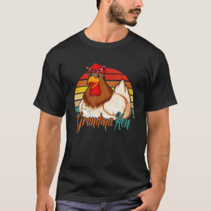 T-shirt Poule grand-mère rétro vintage Fête des mères