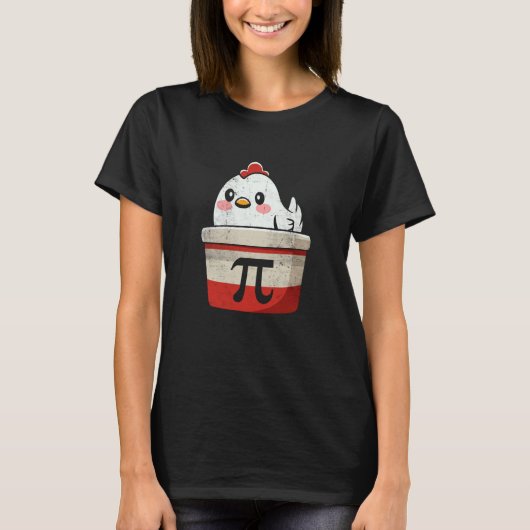 T-shirt Poule Pot Pi Symbole  Enseignants de mathématiques (Devant)