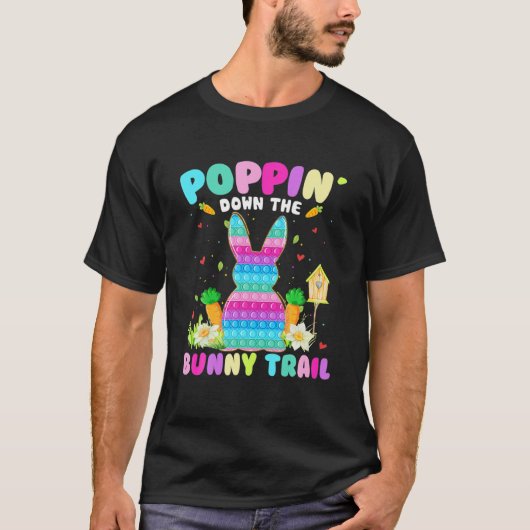 T-shirt Pouler Le Lapin Du Sentier Du Lapin Pâques Joyeuse (Devant)