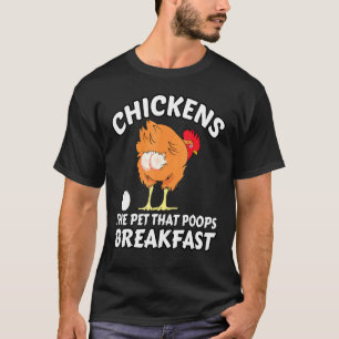T-shirt Poules Le Compagnon Qui Fiente Le Petit Déjeuner P