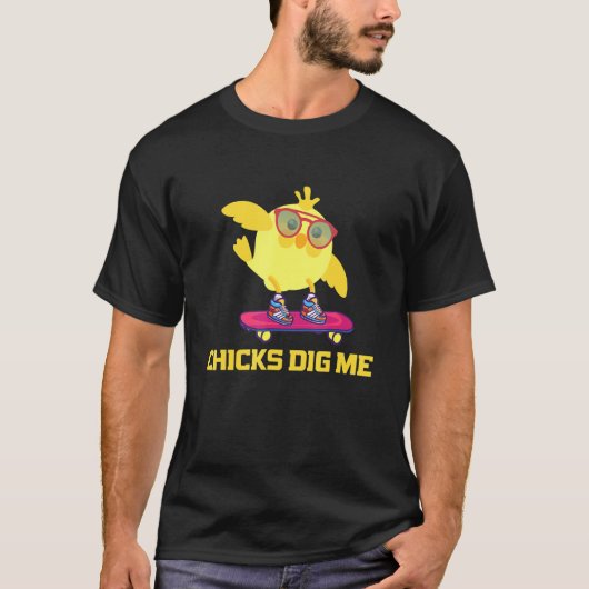 T-shirt Poules me creuser - poulet Cool - hommes (Devant)