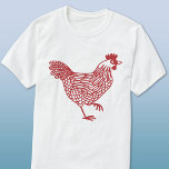 T-shirt Poulet<br><div class="desc">Un design de poule pour les amateurs de poulet et de volaille, les fermiers, les petits porteurs et les murmures de poulet. Art original de Nic Squirrell.</div>