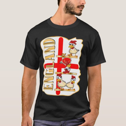 T-SHIRT POULET À DRAPEAU ANGLAIS (Devant)