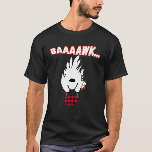 T-shirt Poulet à plaid de Buffalo Baaaawk (Devant)