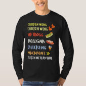 T-shirt Poulet Aile Poulet Aile Hotdog Et Bologne Enfants (Devant)