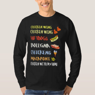 T-shirt Poulet Aile Poulet Aile Hotdog Et Bologne Enfants