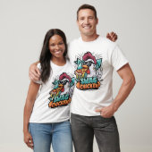 T-shirt Poulet Alimenté À La Pizza Aux Tons Cool (Unisexe)
