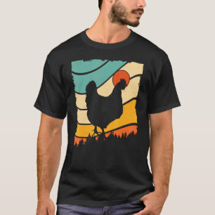 T-shirt Poulet animal sauvage génial de style rétro vintag