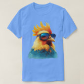 T-shirt Poulet avec lunettes de soleil 5 (Design devant)