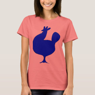 T-shirt Poulet bleu rétro