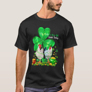 T-shirt Poulet Chanceux Trèfle Saint Patrick Irlandais