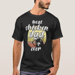T-shirt Poulet Cheeky Retro Sunset Meilleur Poulet Papa Ja