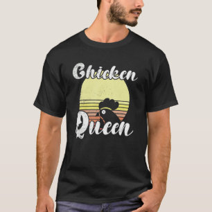 T-shirt Poulet Cheeky Retro Sunset Poulet Queen Poulet