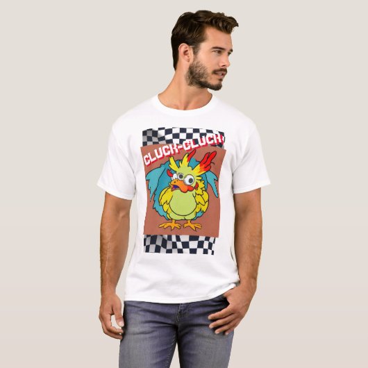 T-shirt poulet cluck (Devant entier)