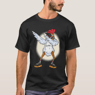 T-shirt Poulet Dabbing  Poules Ferme Agriculteur Dab Danse