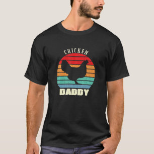 T-shirt Poulet Daddy Poulaille Papa Drôle Fermier Fermier