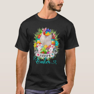 T-shirt Poulet Dans Le Panier Des Oeufs De Pâques, Mignon