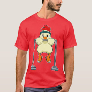 T-shirt Poulet dans les pousses de conditionnement physiqu