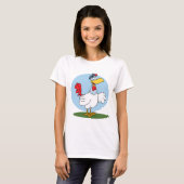 T-shirt Poulet de caricature (Devant entier)
