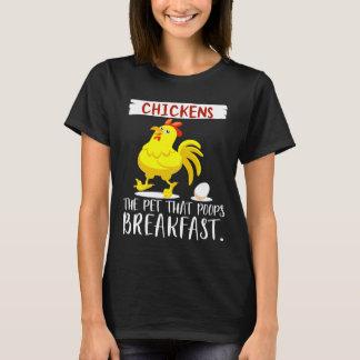 T-shirt Poulet De Compagnie Qui Fiente Des Œufs De Petit D