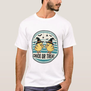 T-shirt Poulet de Halloween vintage ou traitement Dessin d