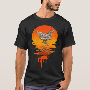 T-shirt Poulet de style rétro vintage