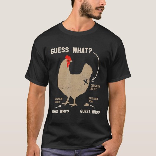 T-shirt Poulet Devinez Wh (Devant)