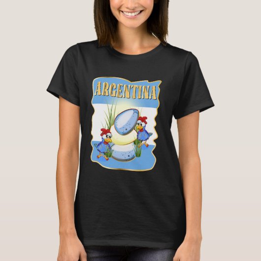 T-SHIRT POULET DRAPEAU ARGENTIN ARGENTINE (Devant)