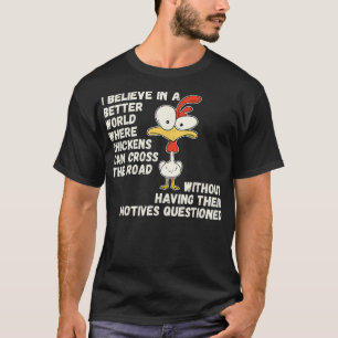 T-shirt Poulet Drôle Animal De Ferme