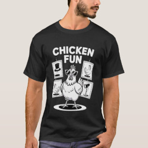T-shirt Poulet drôle Chick-A-Boom Coq portant des lunettes