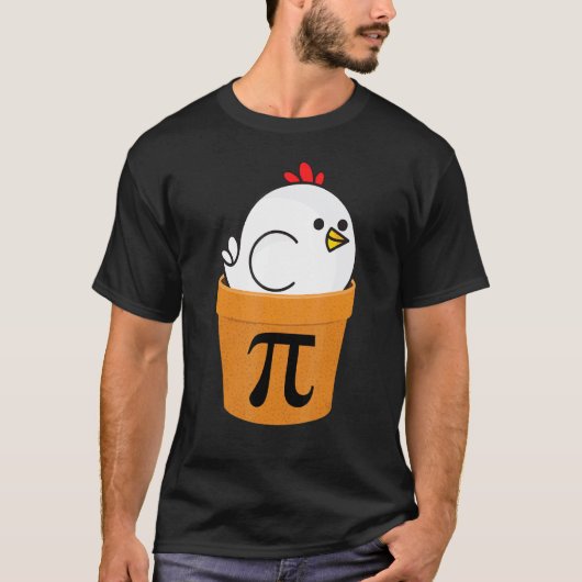 T-shirt Poulet drôle Pot Pi Aime les maths Jour de maths (Devant)