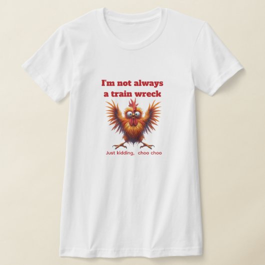 T-shirt Poulet Écrasé par un Train (Poser)