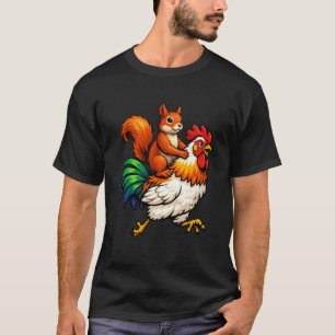 T-shirt Poulet Écureuil Mignon