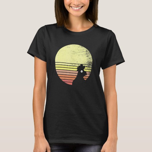 T-shirt Poulet effronté Sunset Retro Poulet (Devant)