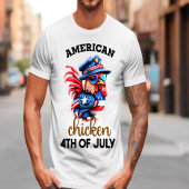 T-shirt Poulet élégant avec Casquette et lunettes de solei